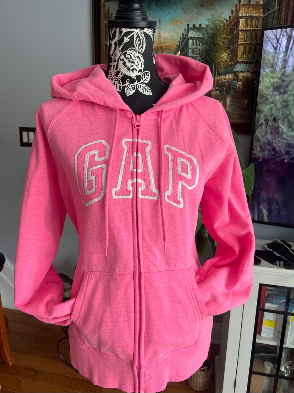 GAP Hot Pink Full-Zip Hoodie with Logo